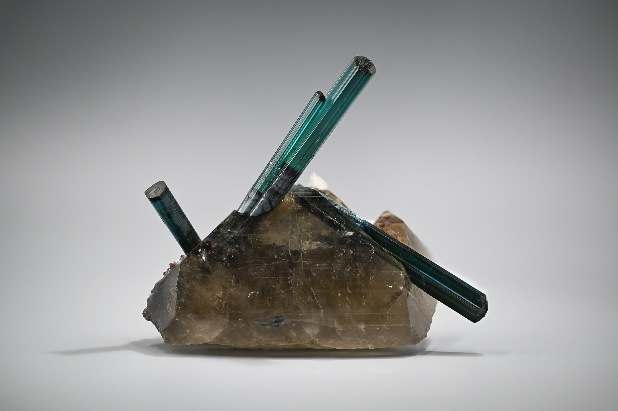 Indicolite Tourmaline on Quartz – Thiago’s Pocket, Electric Blue Crystal Spray