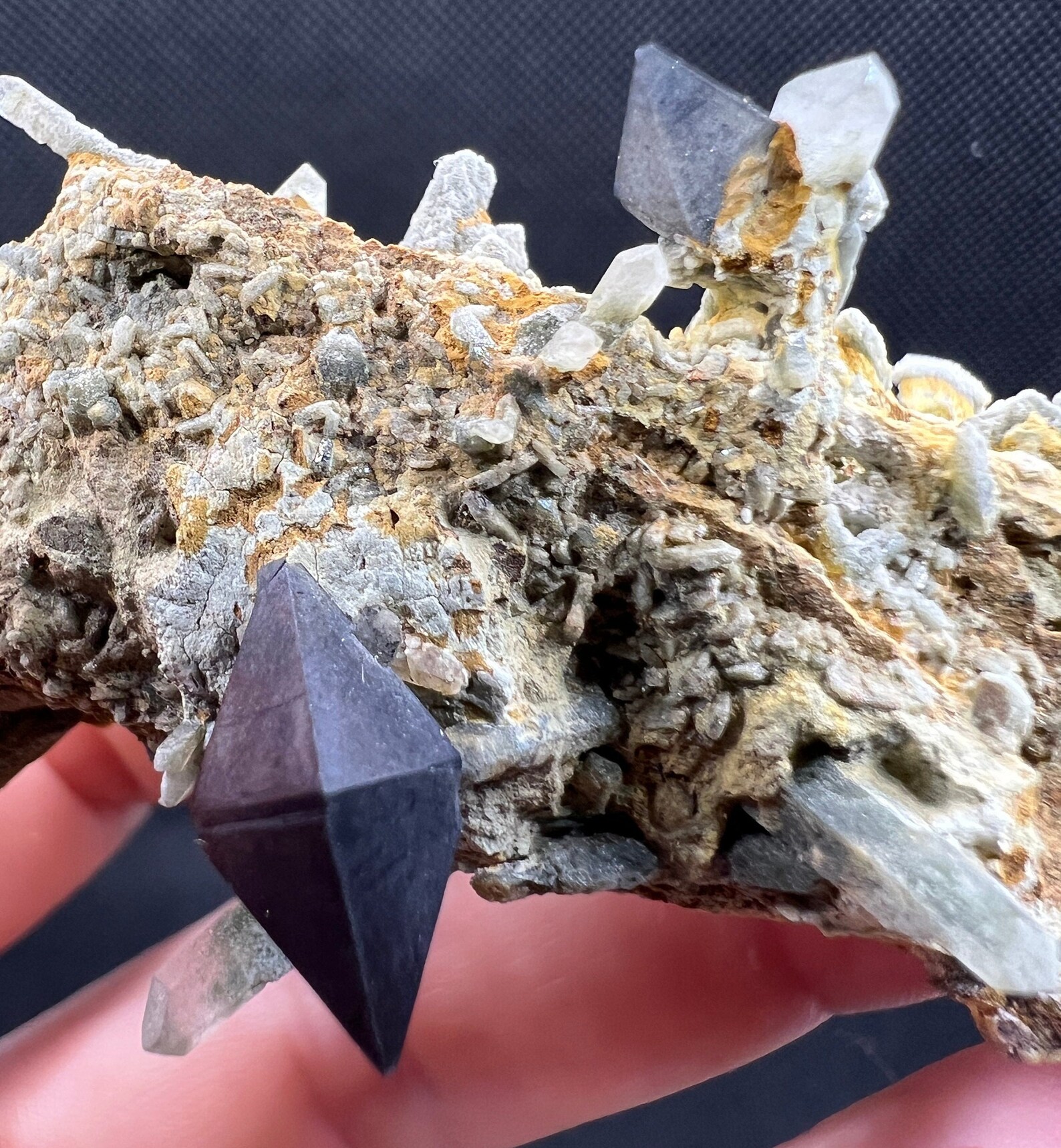 Anatase on Chlorite-Coated Quartz – Well-Formed, Gemmy, Bipyramidal Crystals