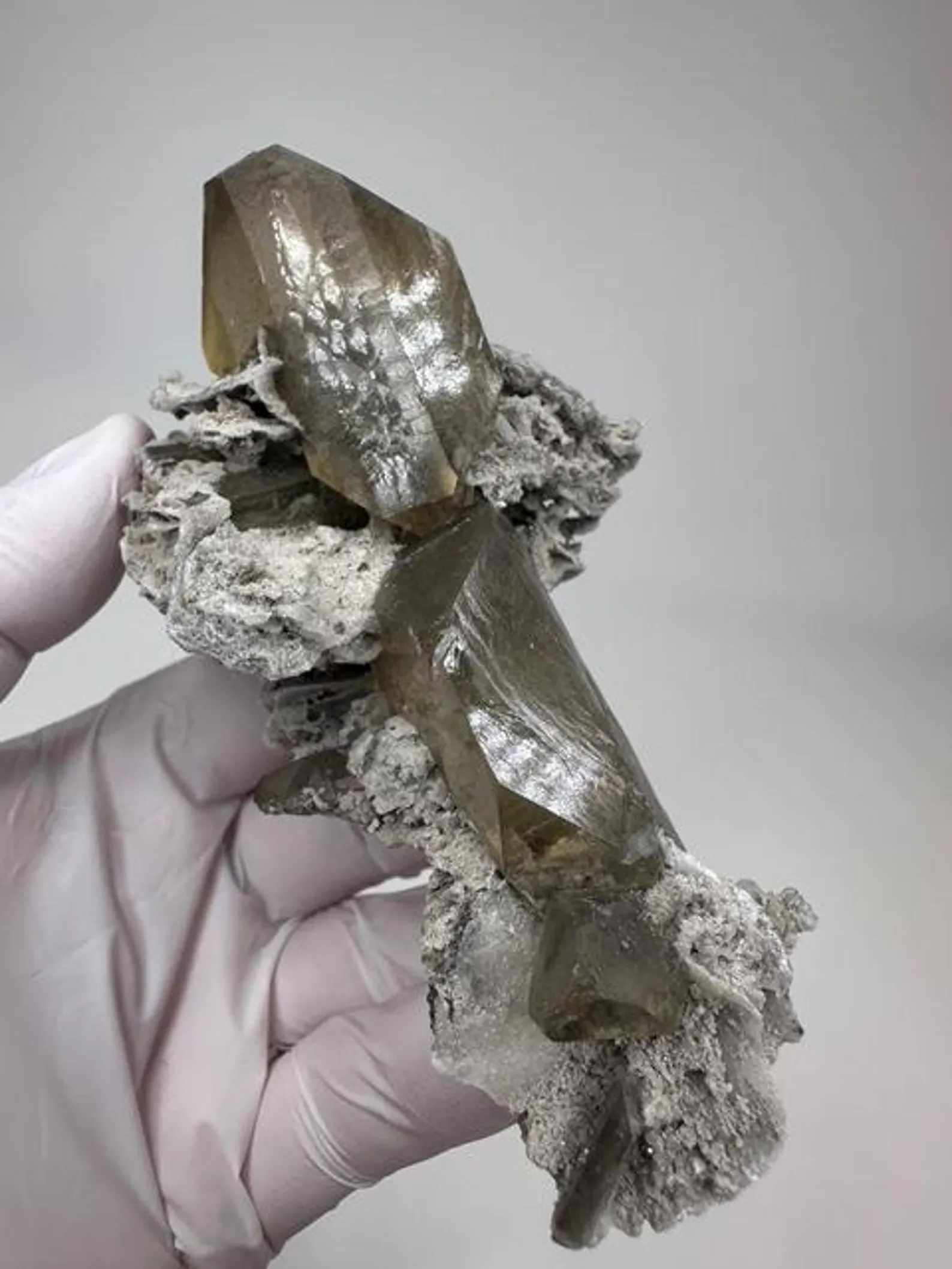 Barite – Gem-Clear Honey-Colored Tabular Crystal Cluster