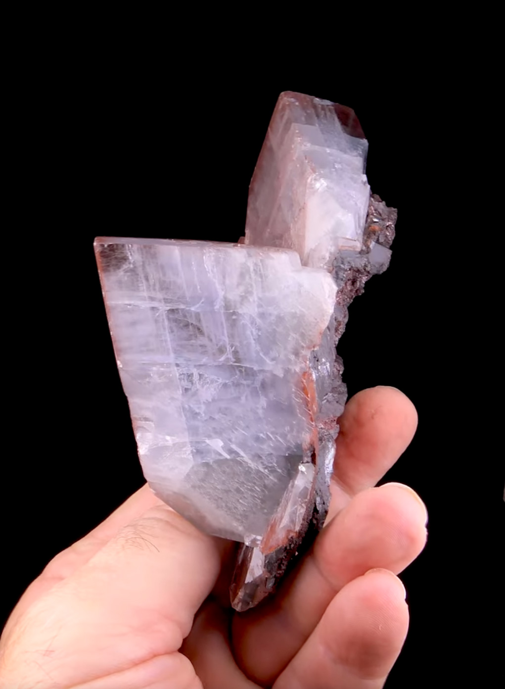 Baryte – Historic Hematite-Included Bladed Crystals with Red Zoning, 1800's Frizington Classic