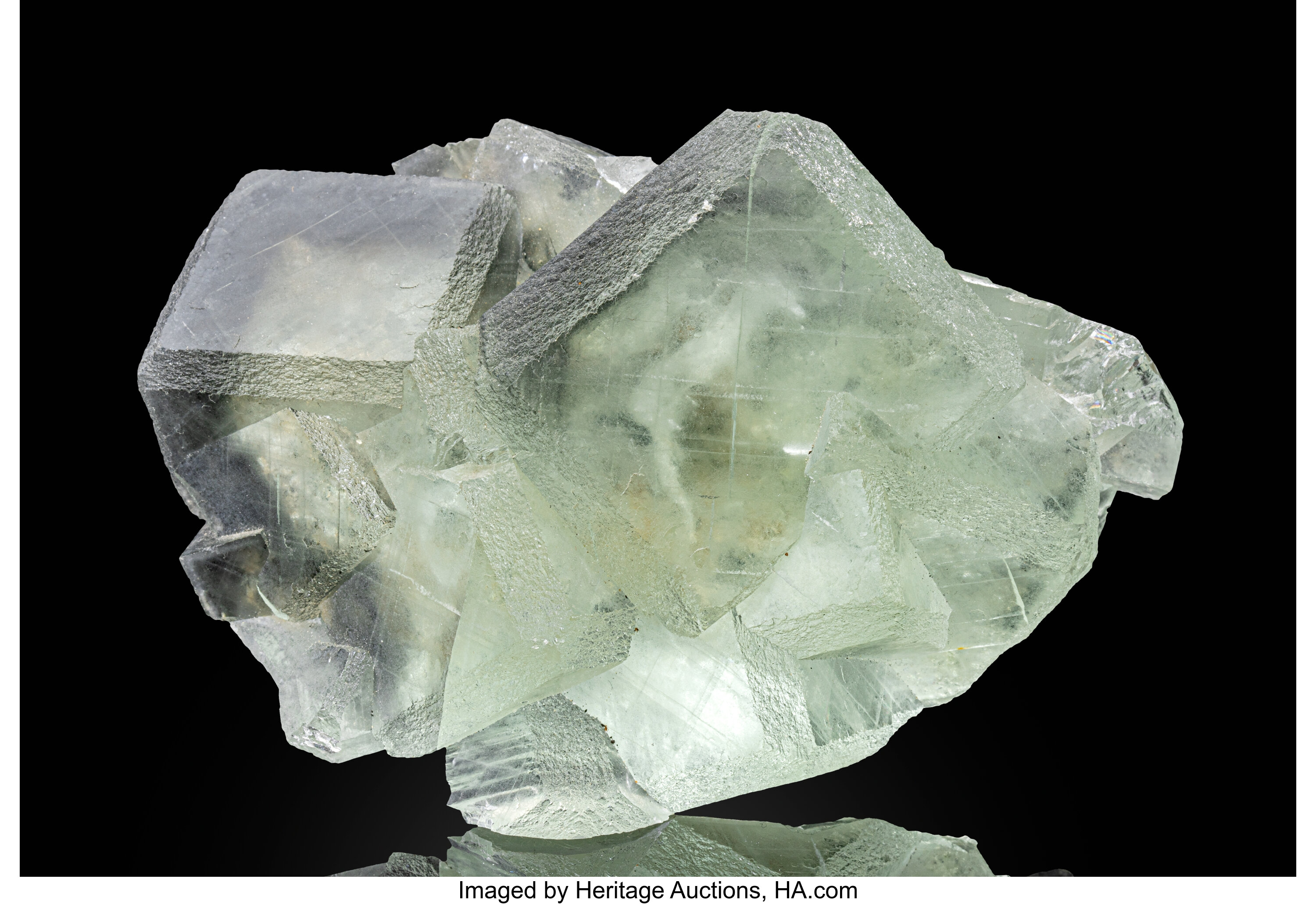 Fluorite - Green, Clear Cube Conglomerate
