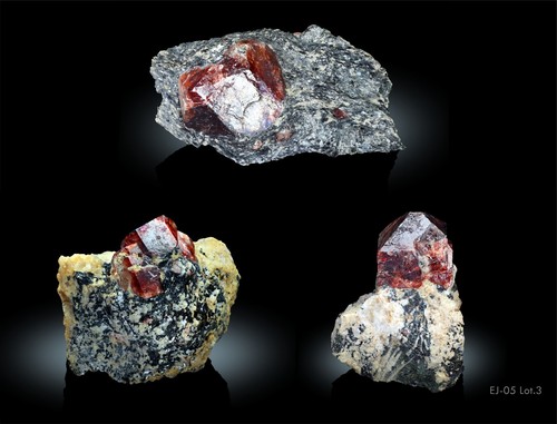 Red Zircon on Matrix