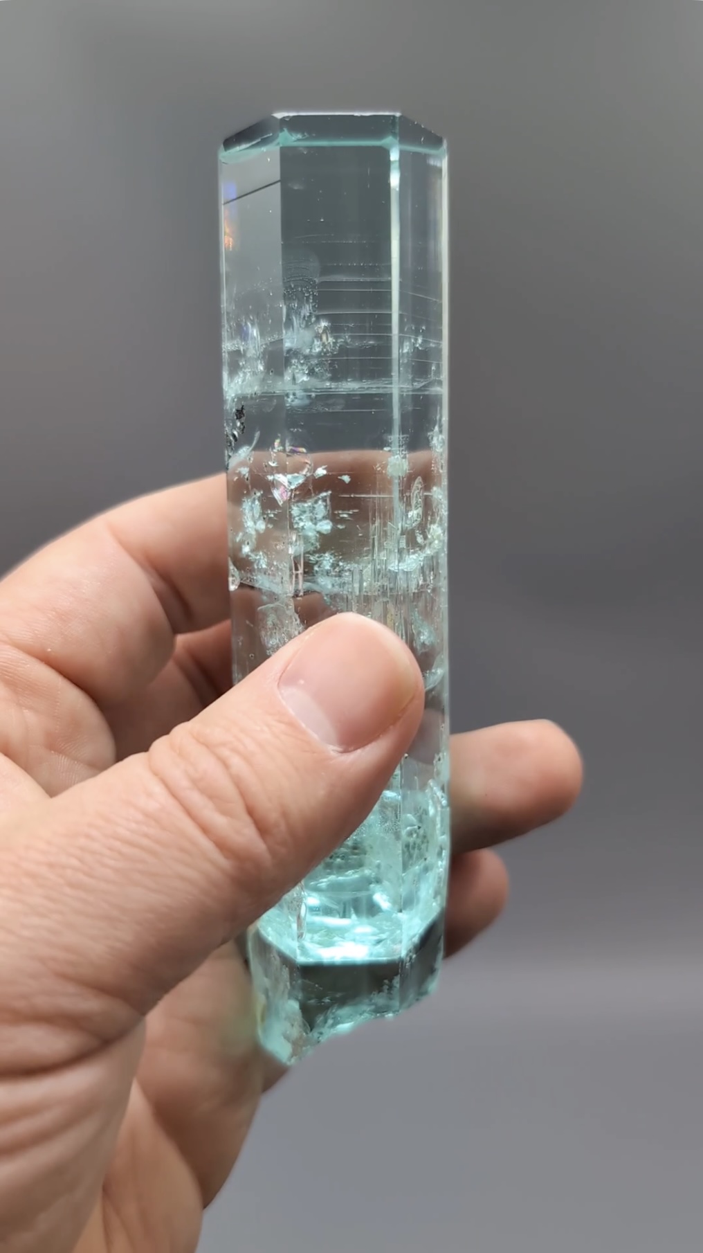Aquamarine – Exceptional Gem-Quality Ultra-Clear Terminated Crystal