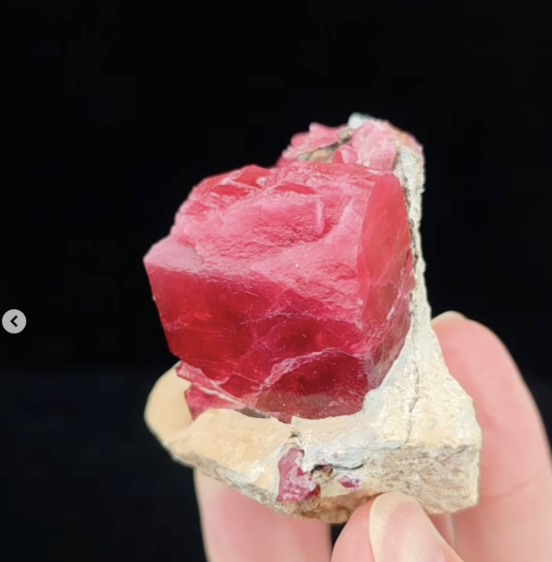 Rhodonite - Cherry Red Focal Crystal on Matrix, Structurally Fine Locality Specimen