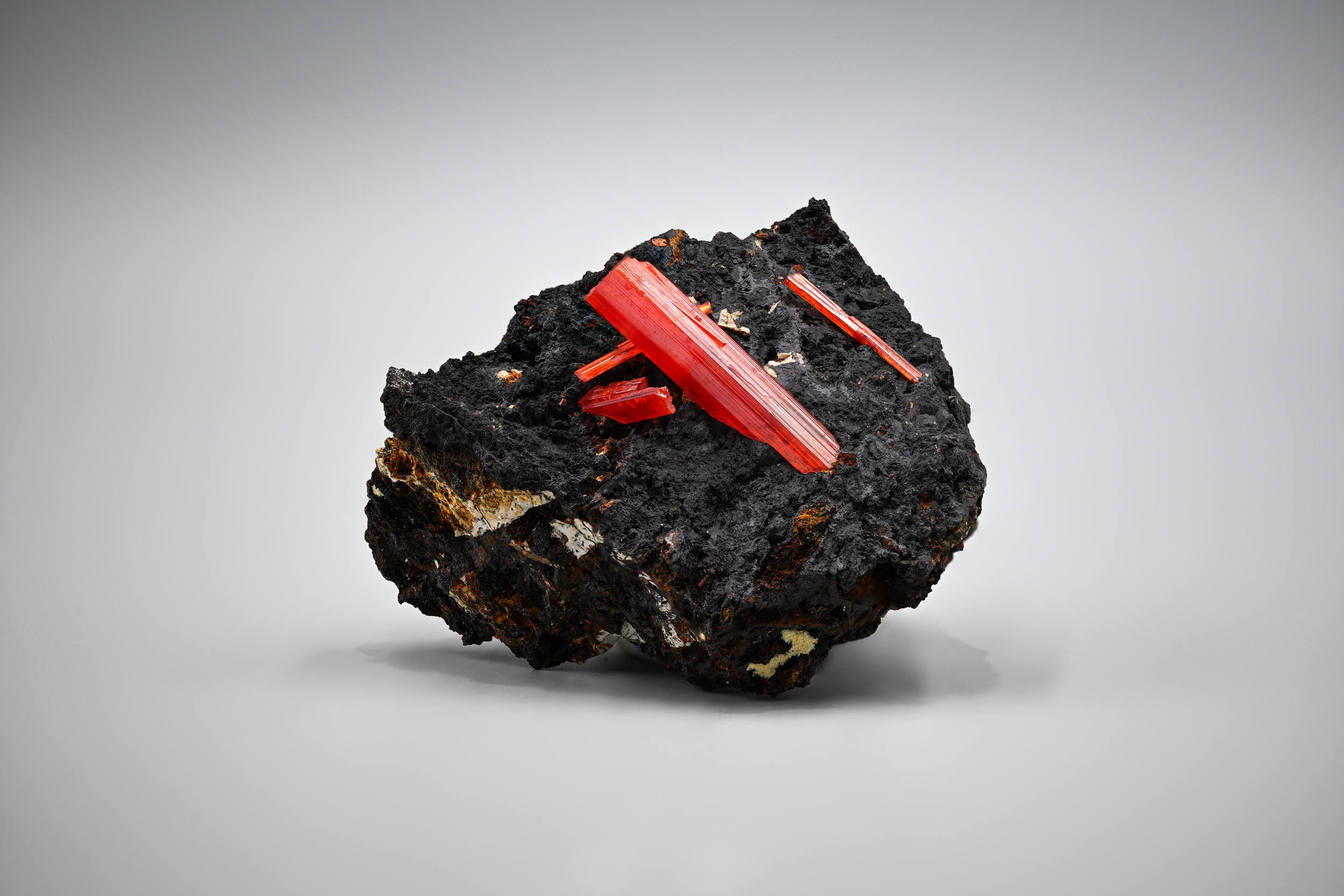 Crocoite – Exceptionally Thick, Gemmy Crystal on Contrasting Matrix