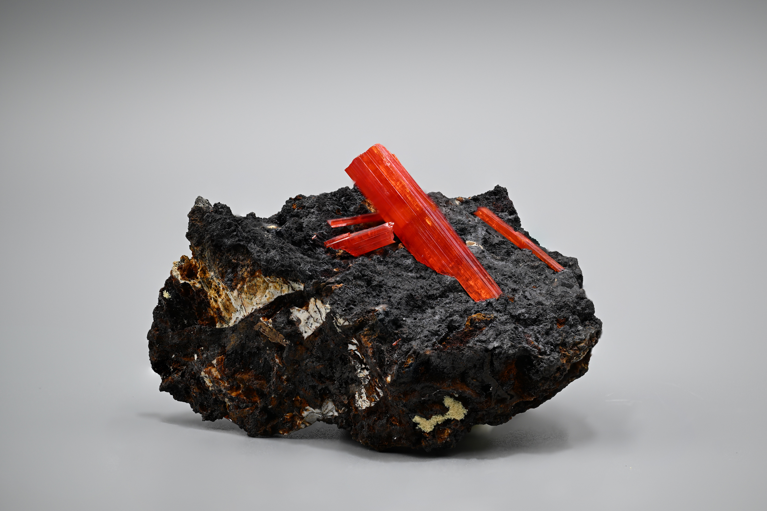 Crocoite – Exceptionally Thick, Gemmy Crystal on Contrasting Matrix