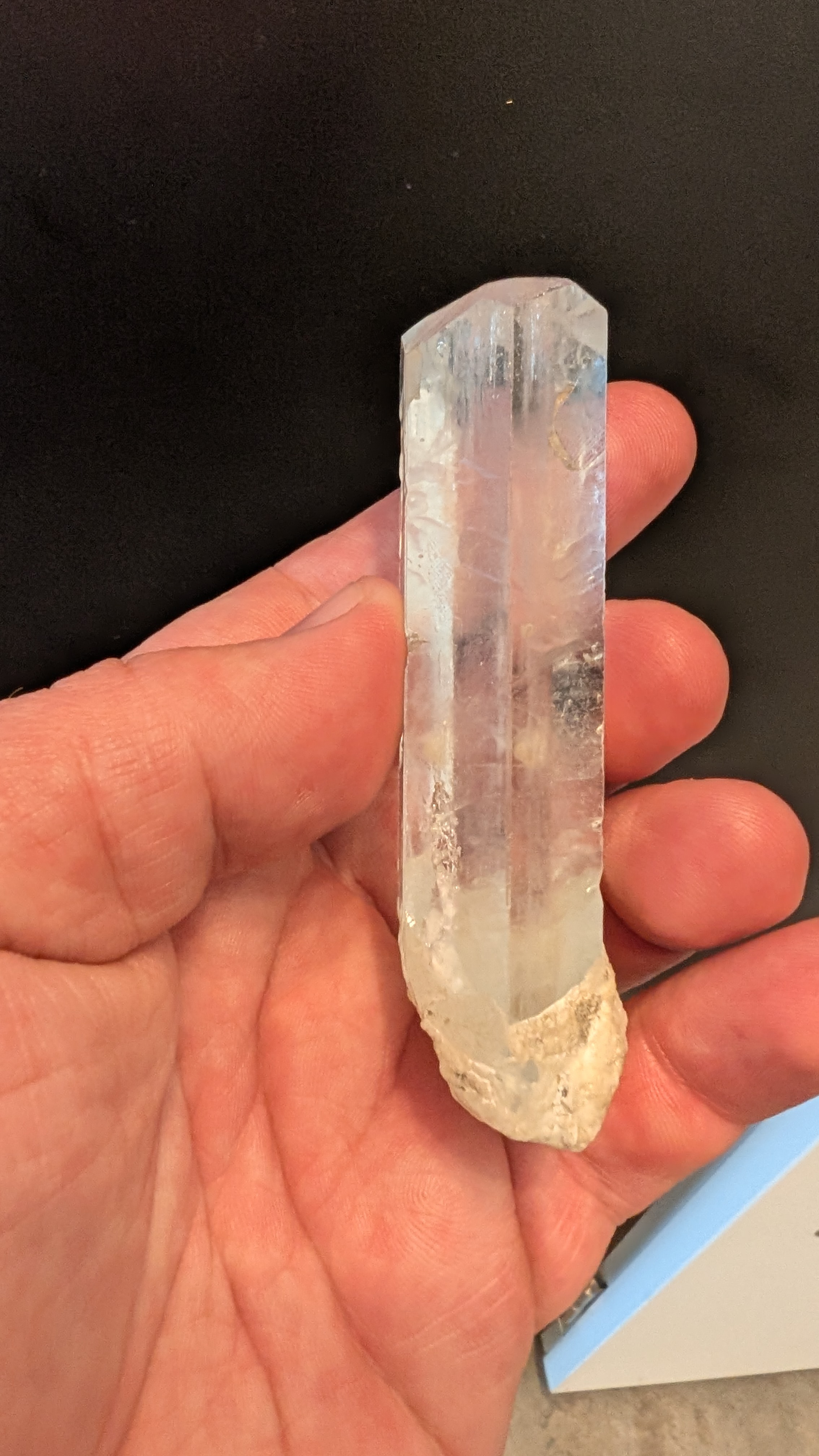 Goshenite (Beryl) - Exceptionally Elongated, Fully Terminated Colourless Prism from Madagascar