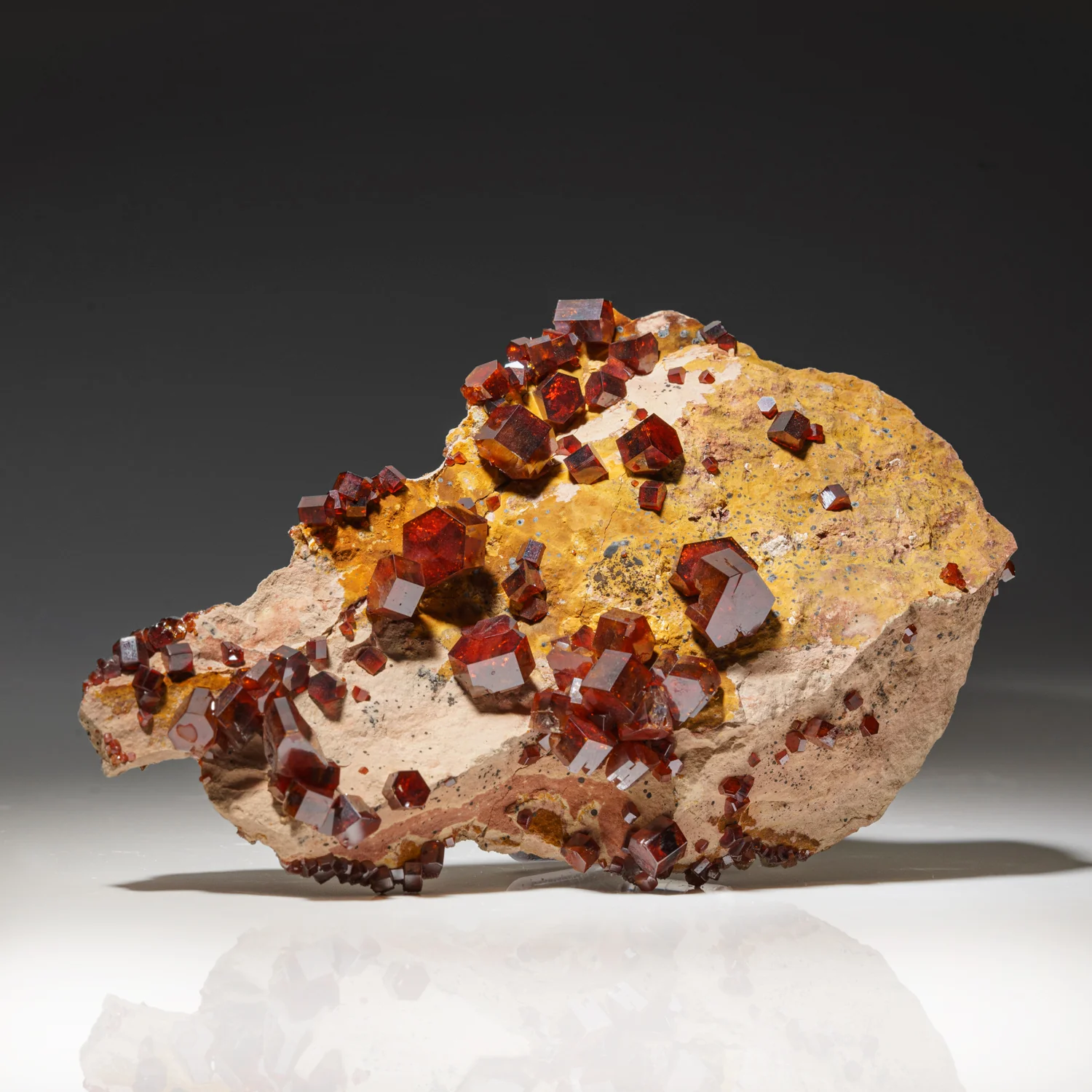 Vanadinite (Cherry Red) Cluster on Matrix