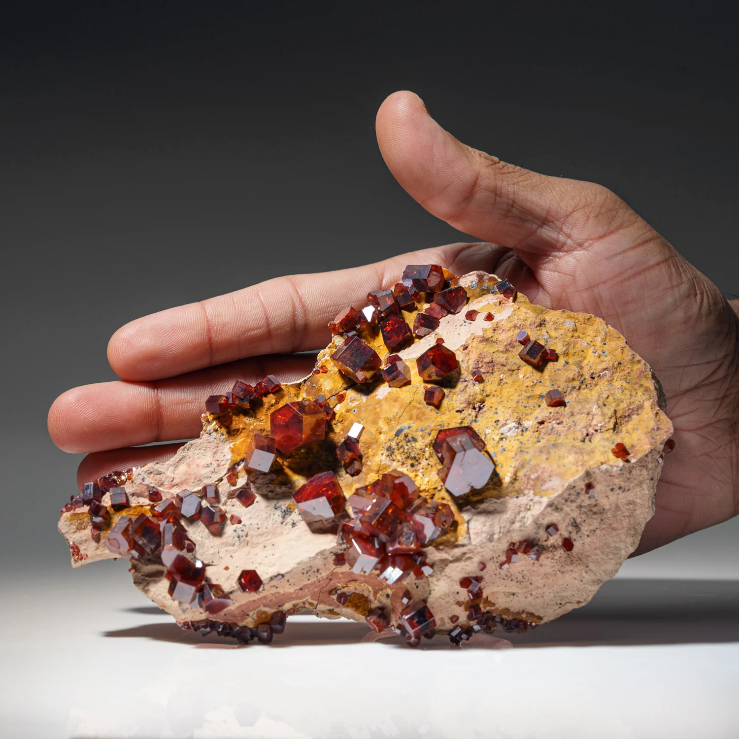 Vanadinite (Cherry Red) Cluster on Matrix