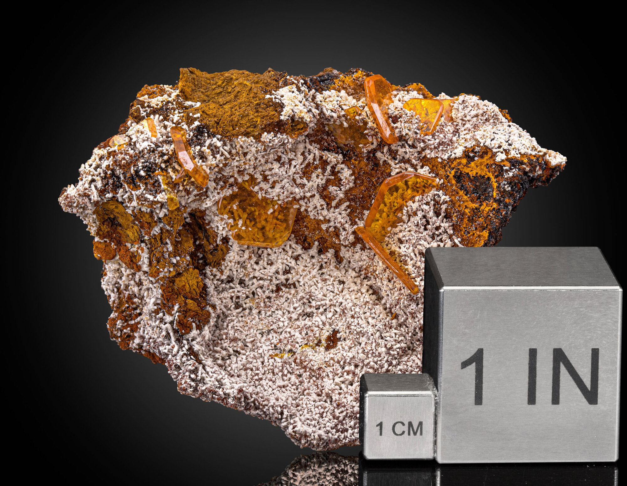 Gem Orange Wulfenite on Matrix