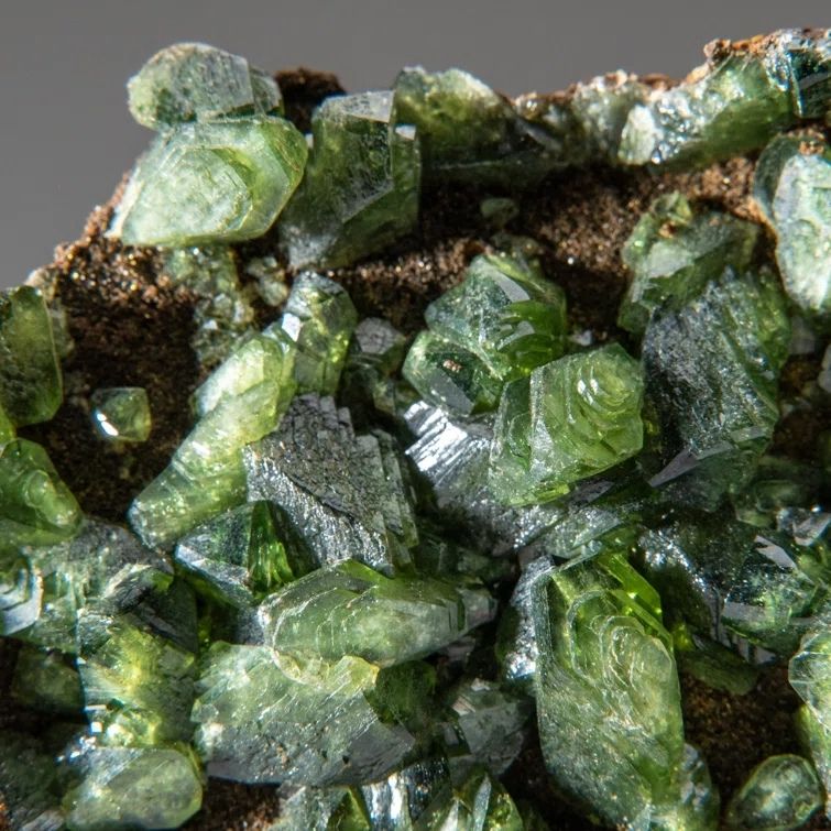 Ludlamite Cluster on Siderite