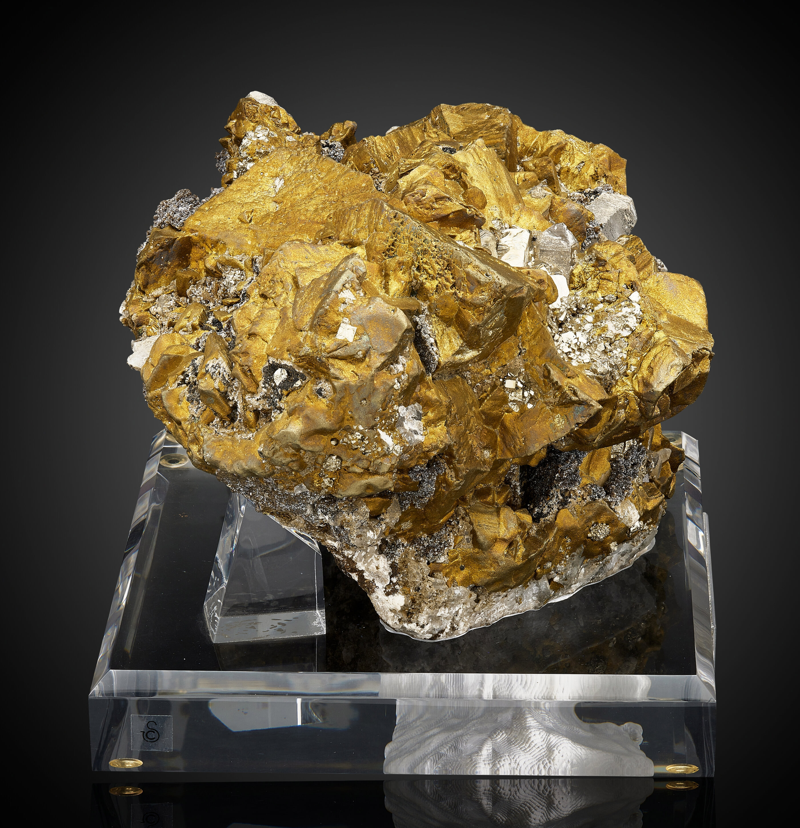 Chalcopyrite Large Specimen with Quartz