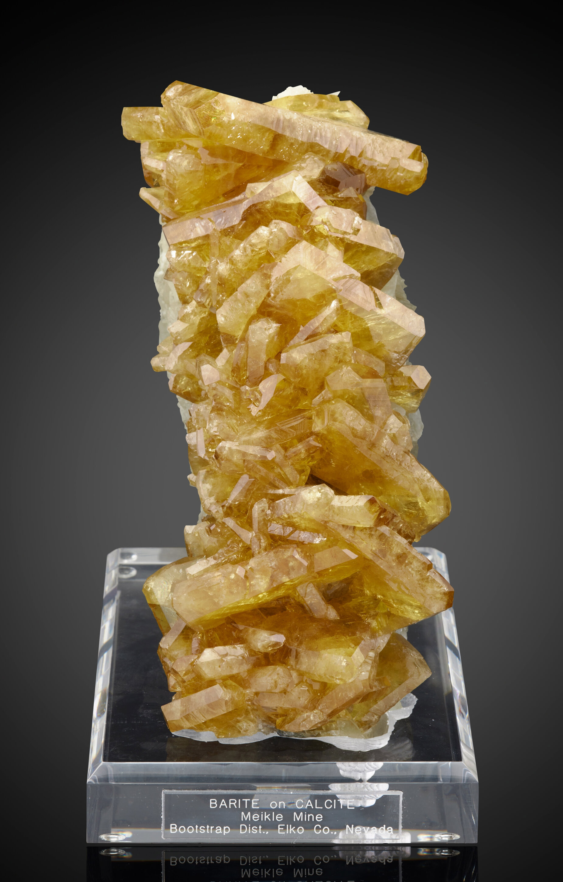 Barite on Calcite