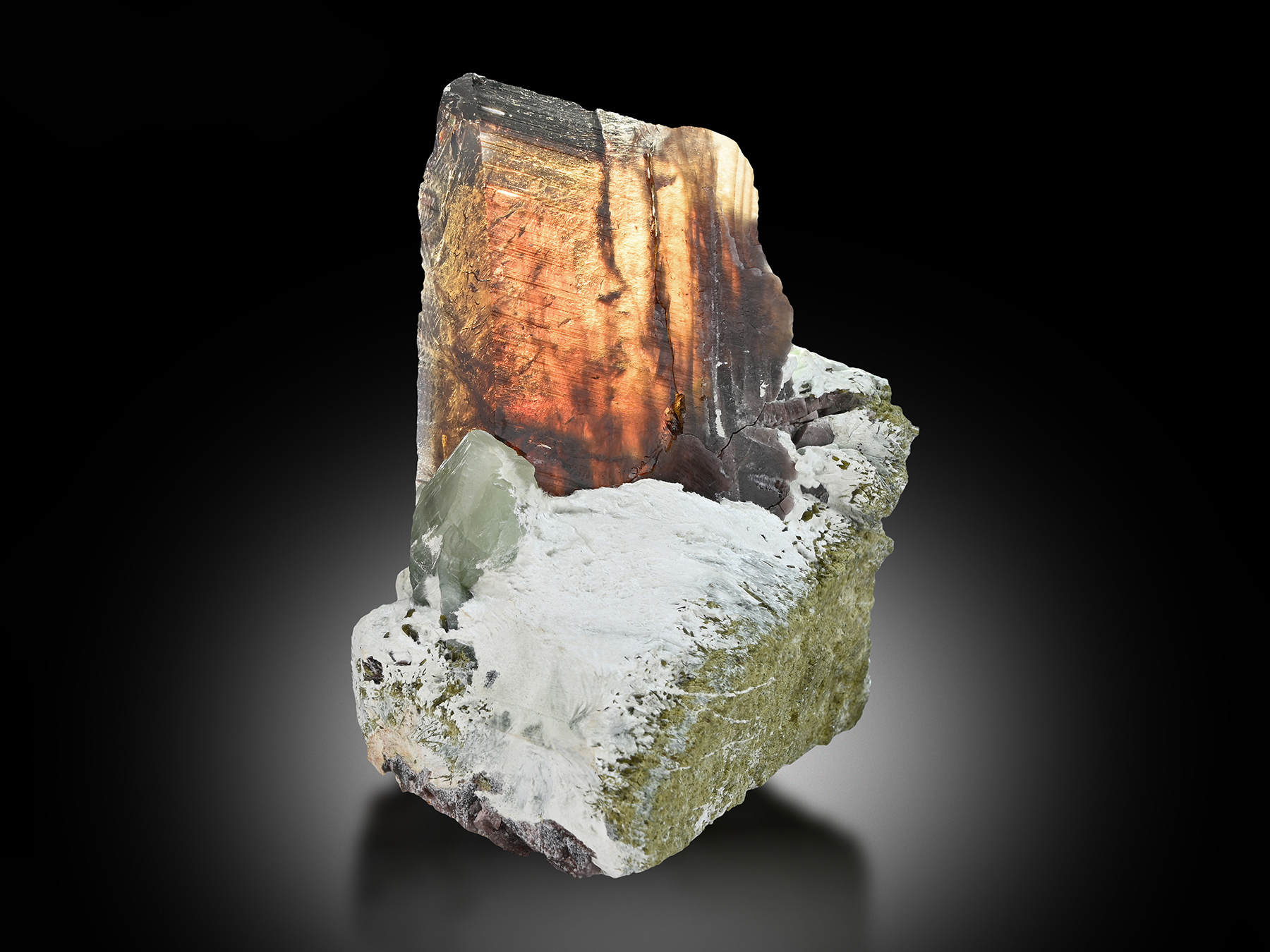 Large Axinite Blade on Matrix