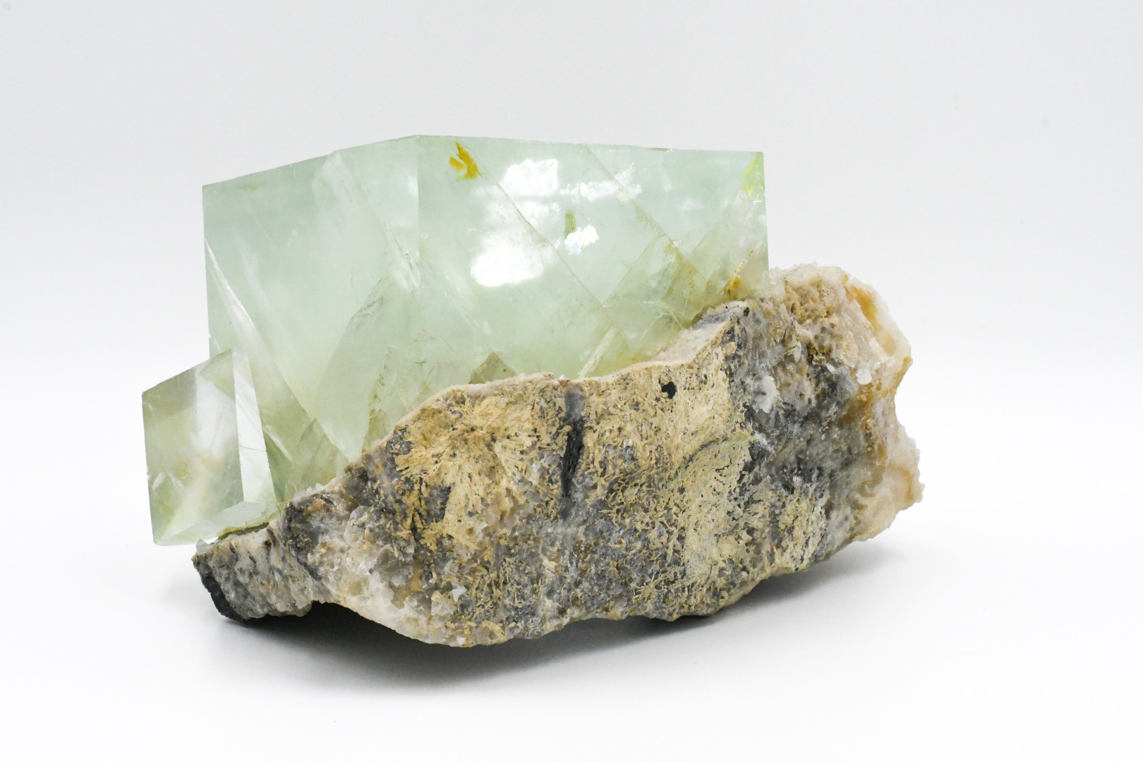 Massive Fluorite Cube on Matrix Ex-Museum