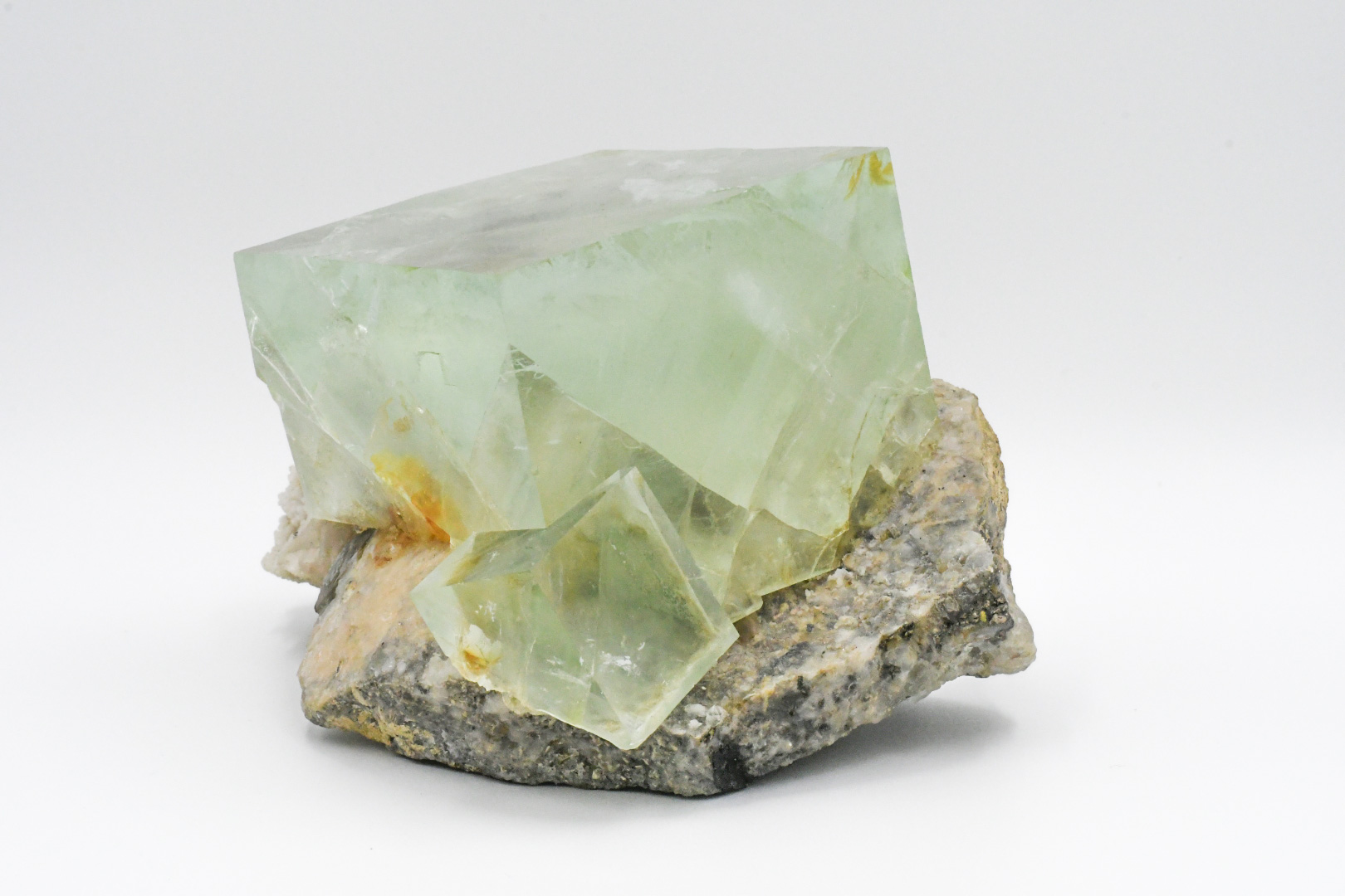 Massive Fluorite Cube on Matrix Ex-Museum