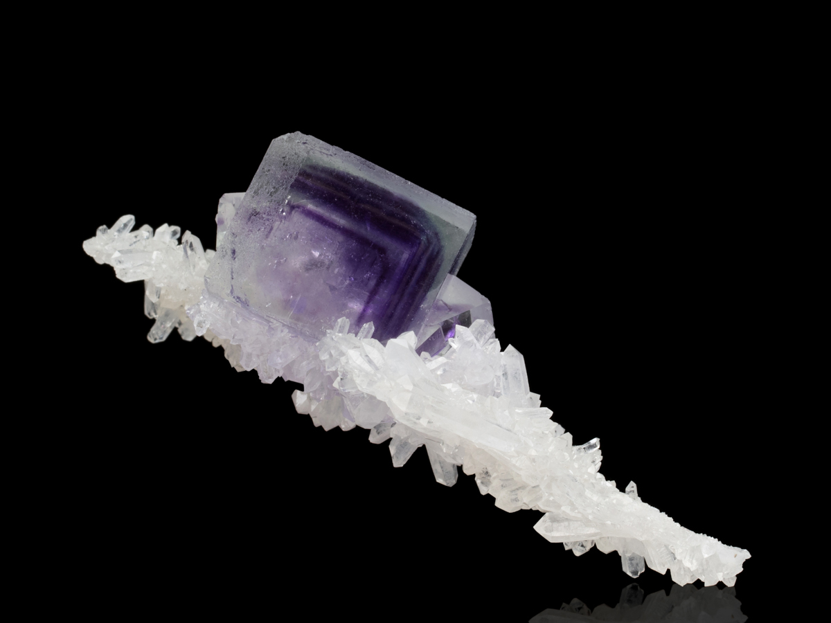 Fluorite on Quartz Matrix - Stunning Phantom-Zoning - China