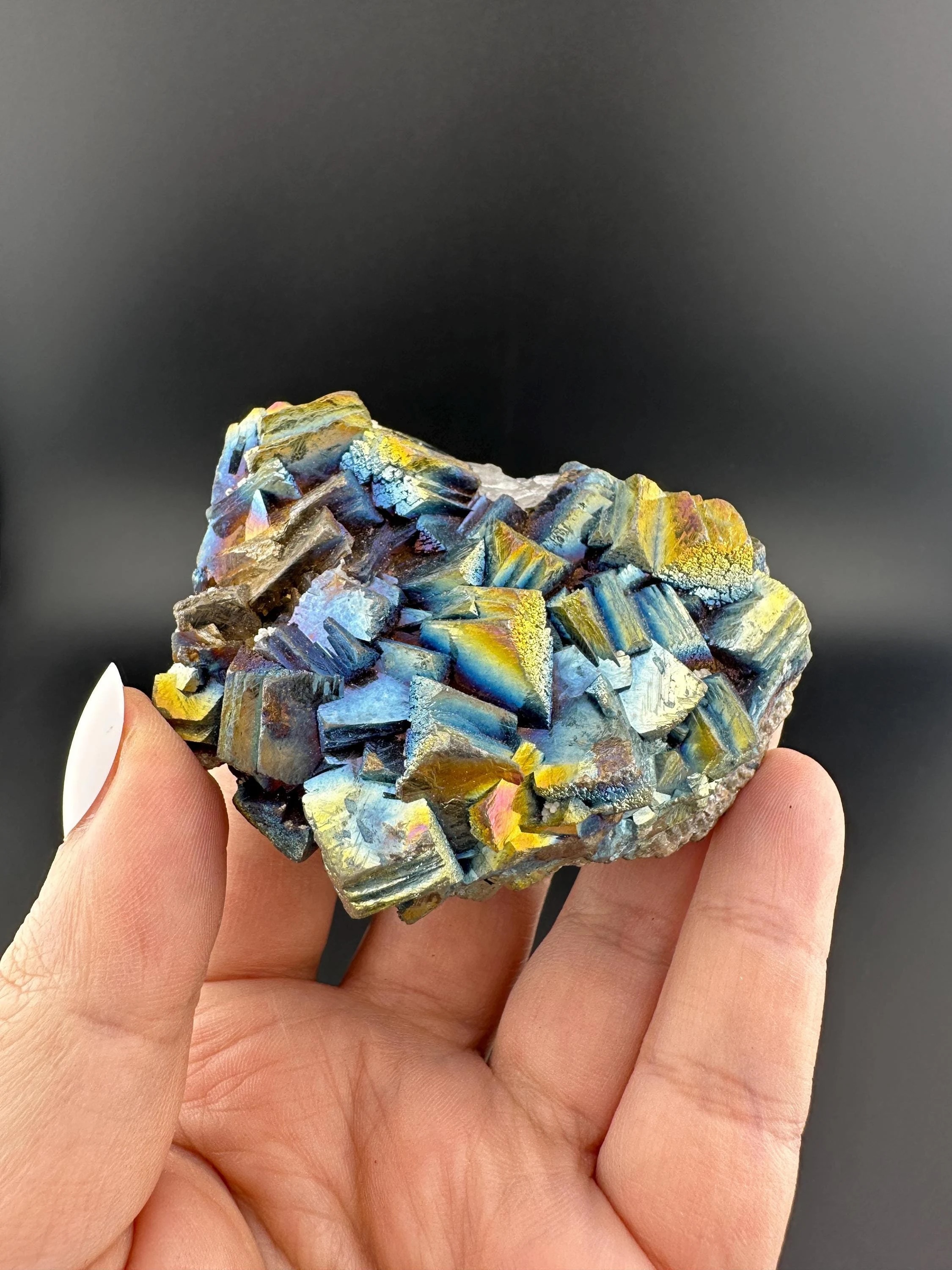Arsenopyrite - Rainbow-Iridescent - Iconic Single-Pocket Specimen