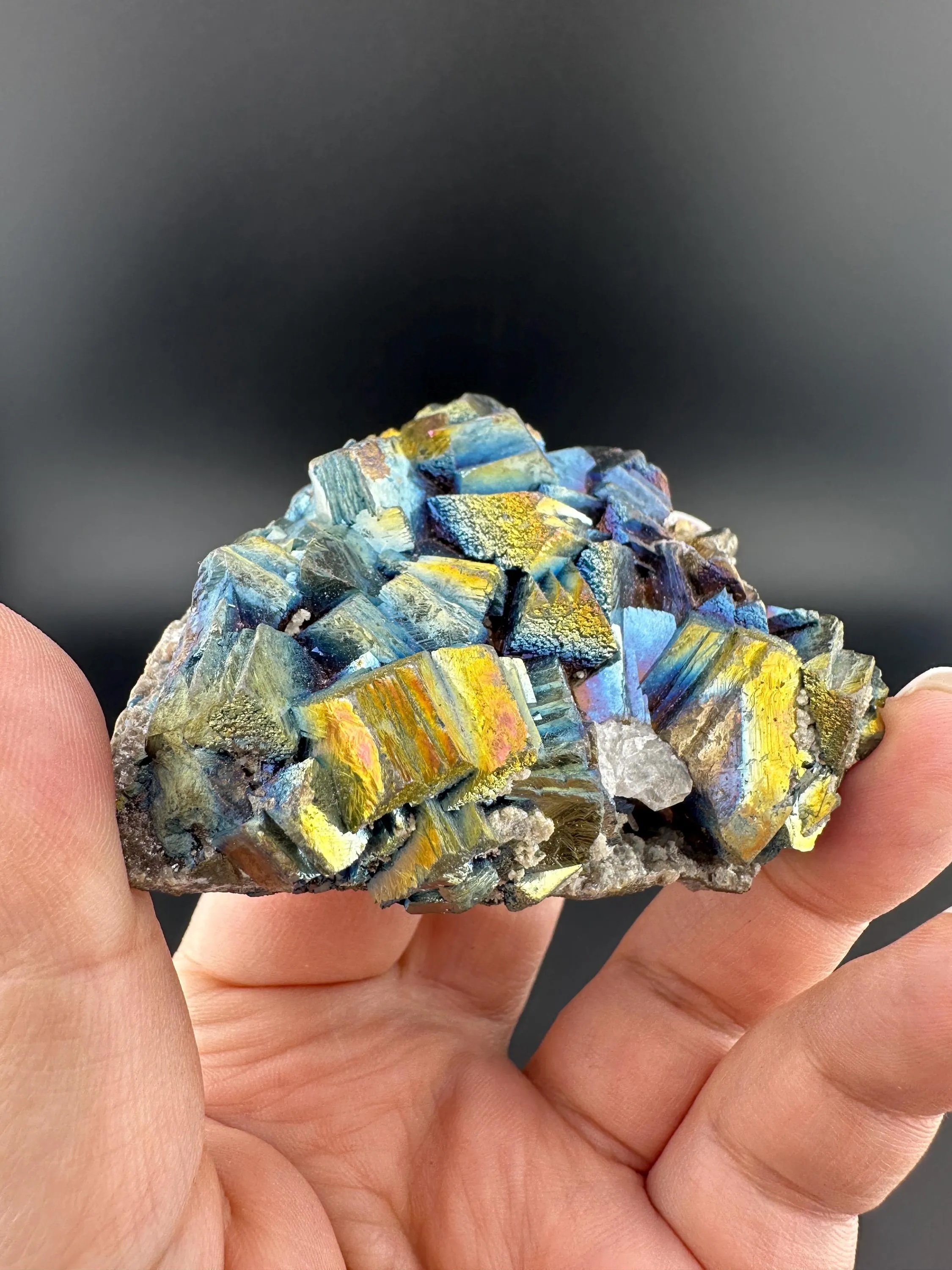 Arsenopyrite - Rainbow-Iridescent - Iconic Single-Pocket Specimen