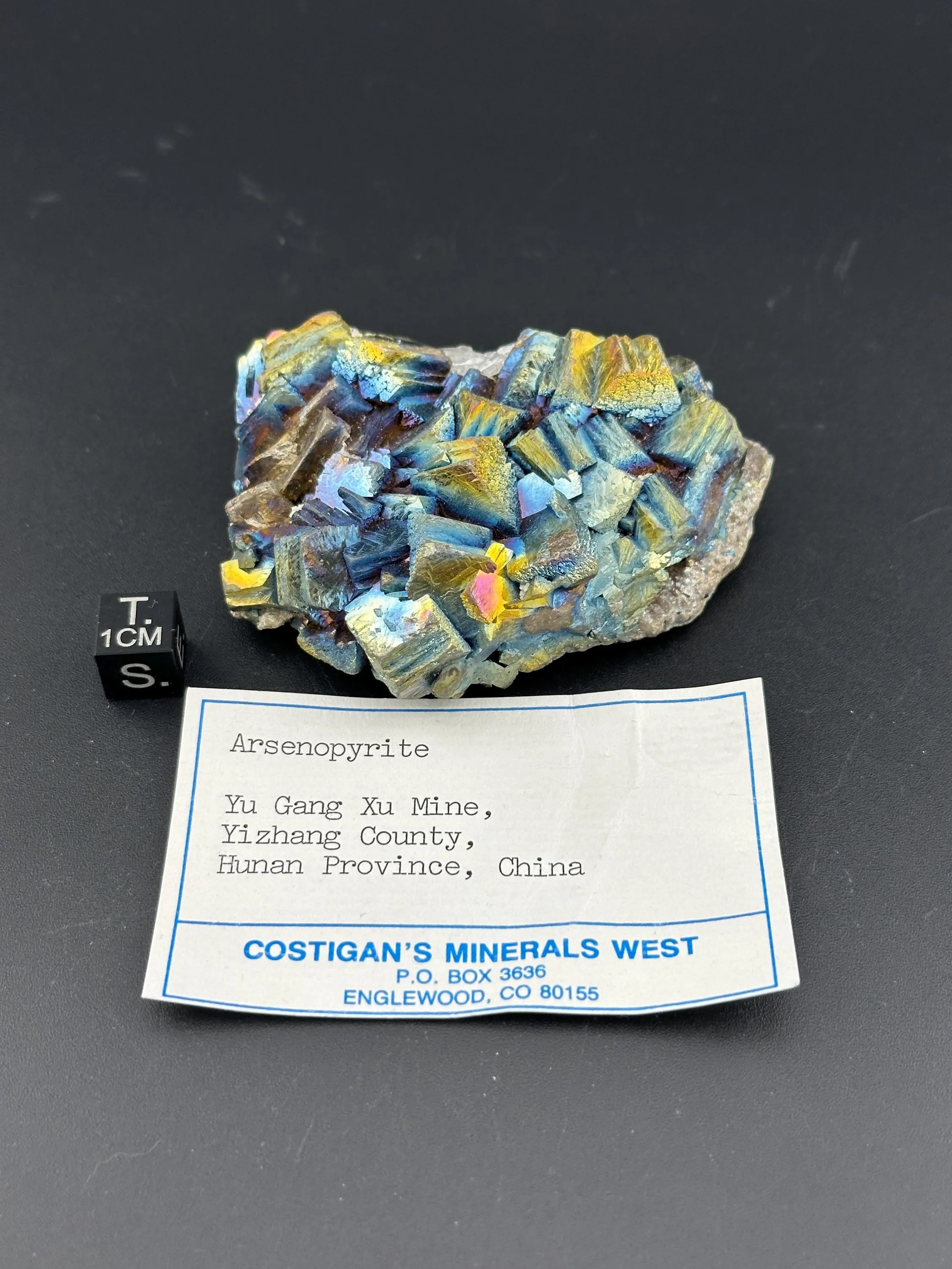 Arsenopyrite - Rainbow-Iridescent - Iconic Single-Pocket Specimen