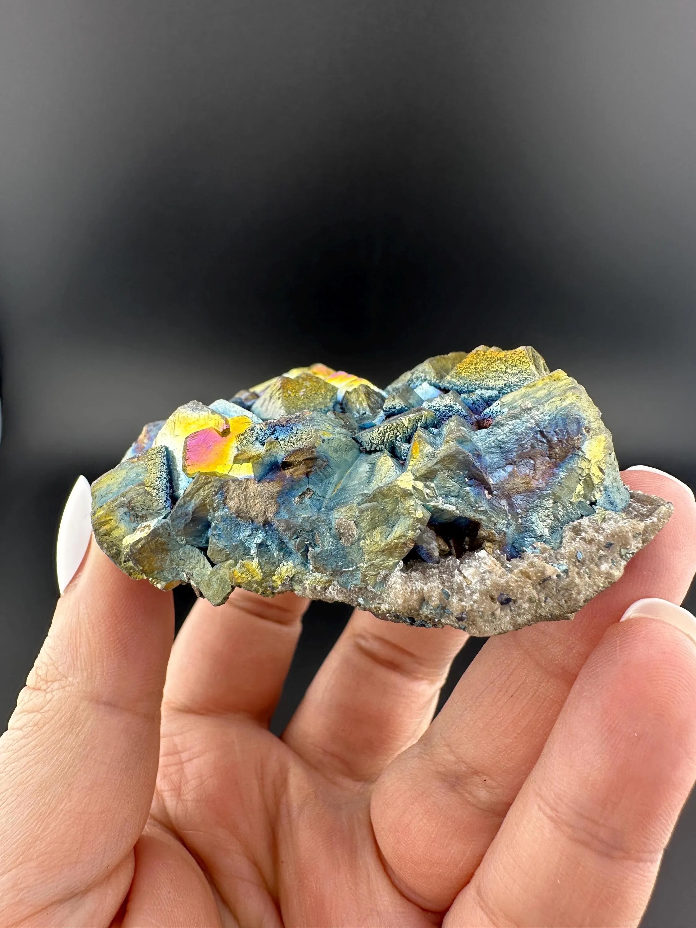 Arsenopyrite - Rainbow-Iridescent - Iconic Single-Pocket Specimen