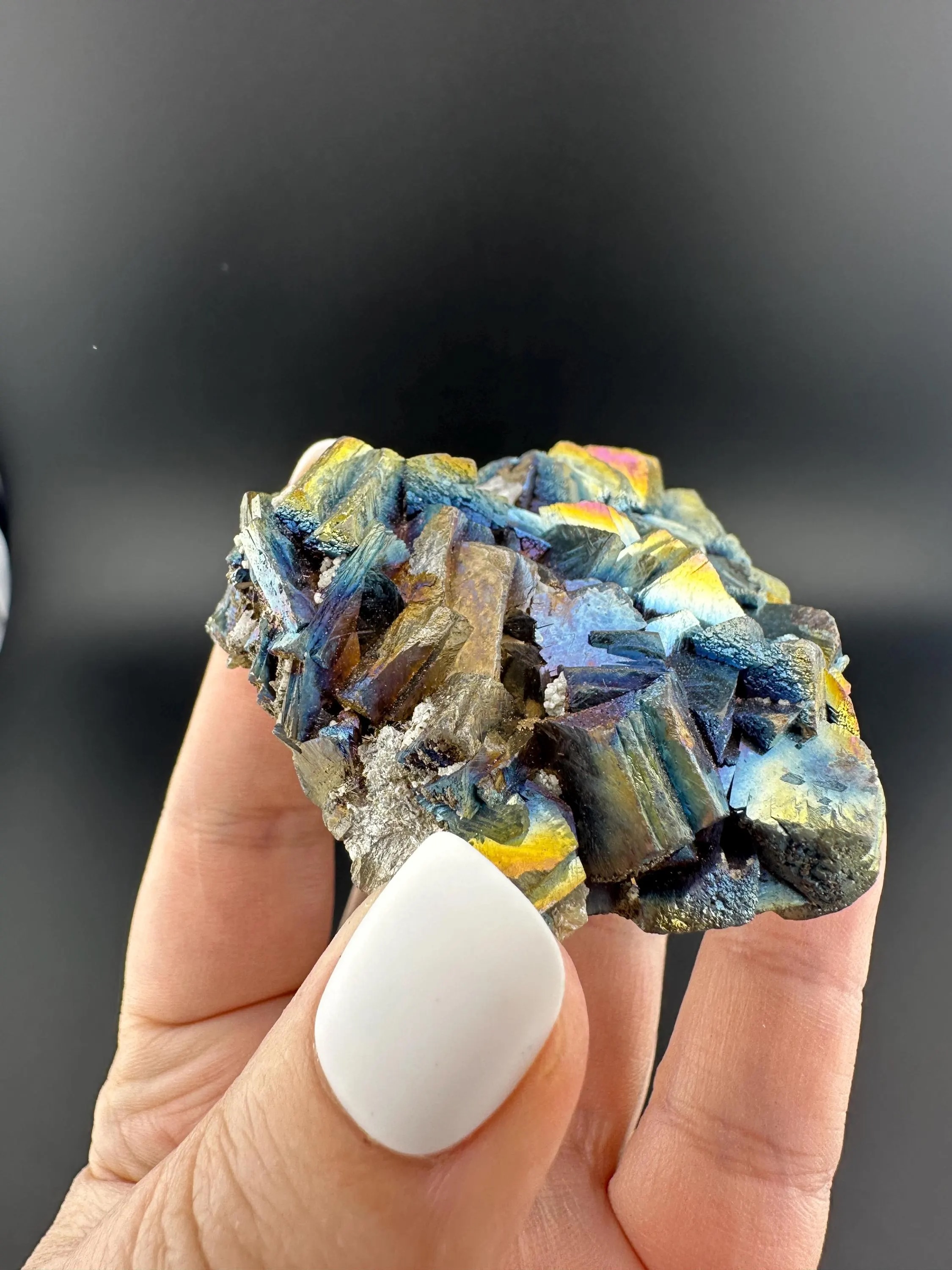 Arsenopyrite - Rainbow-Iridescent - Iconic Single-Pocket Specimen