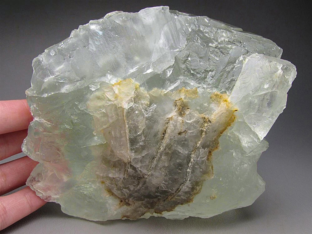 Fluorite - Gem-Clear Pale Green Cluster